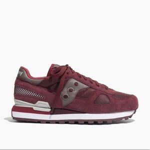 Saucony X Madewell burgundy sneaker